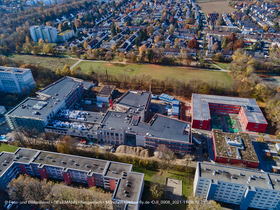 09.11.2021 - Baustelle Schule am Strehleranger Neuperlach