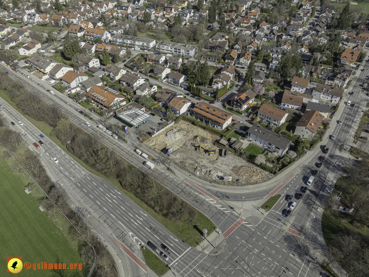 20.03.2024 - Luftbilder der Baustelle MONACO an der Heinrich-Wieland/Ecke Corinthstrasse in Neuperlach