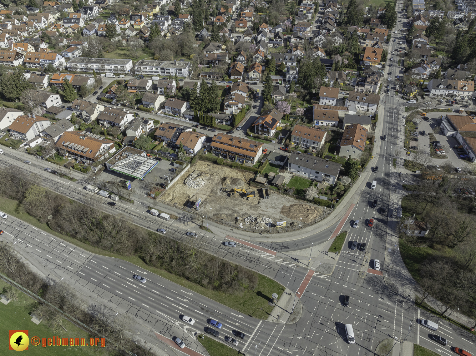 20.03.2024 - Luftbilder der Baustelle MONACO an der Heinrich-Wieland/Ecke Corinthstrasse in Neuperlach