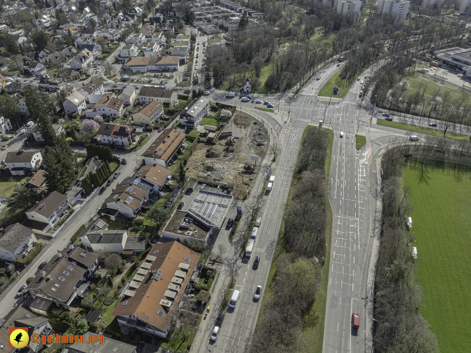 20.03.2024 - Luftbilder der Baustelle MONACO an der Heinrich-Wieland/Ecke Corinthstrasse in Neuperlach