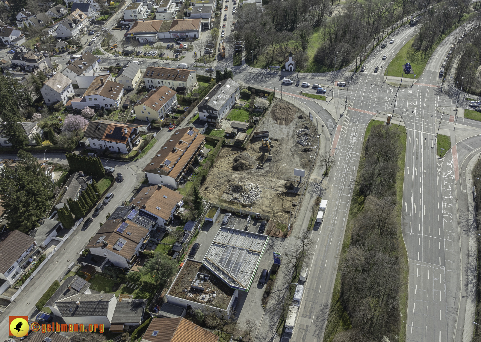 20.03.2024 - Luftbilder der Baustelle MONACO an der Heinrich-Wieland/Ecke Corinthstrasse in Neuperlach