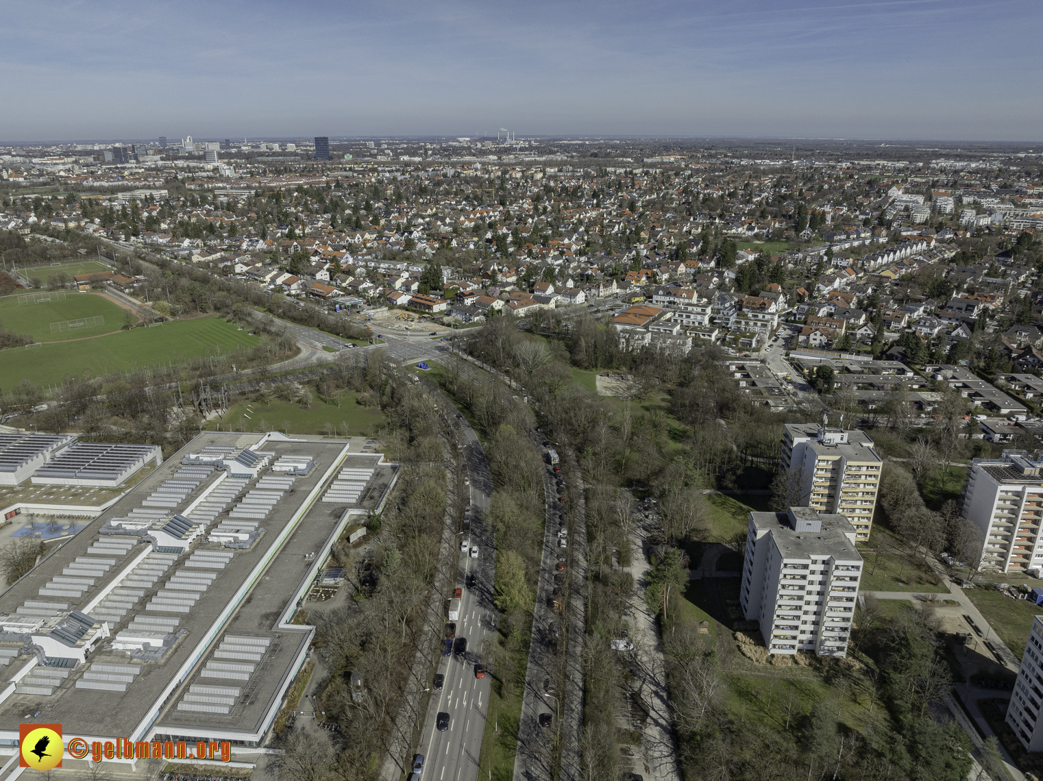 20.03.2024 - Luftbilder der Baustelle MONACO an der Heinrich-Wieland/Ecke Corinthstrasse in Neuperlach