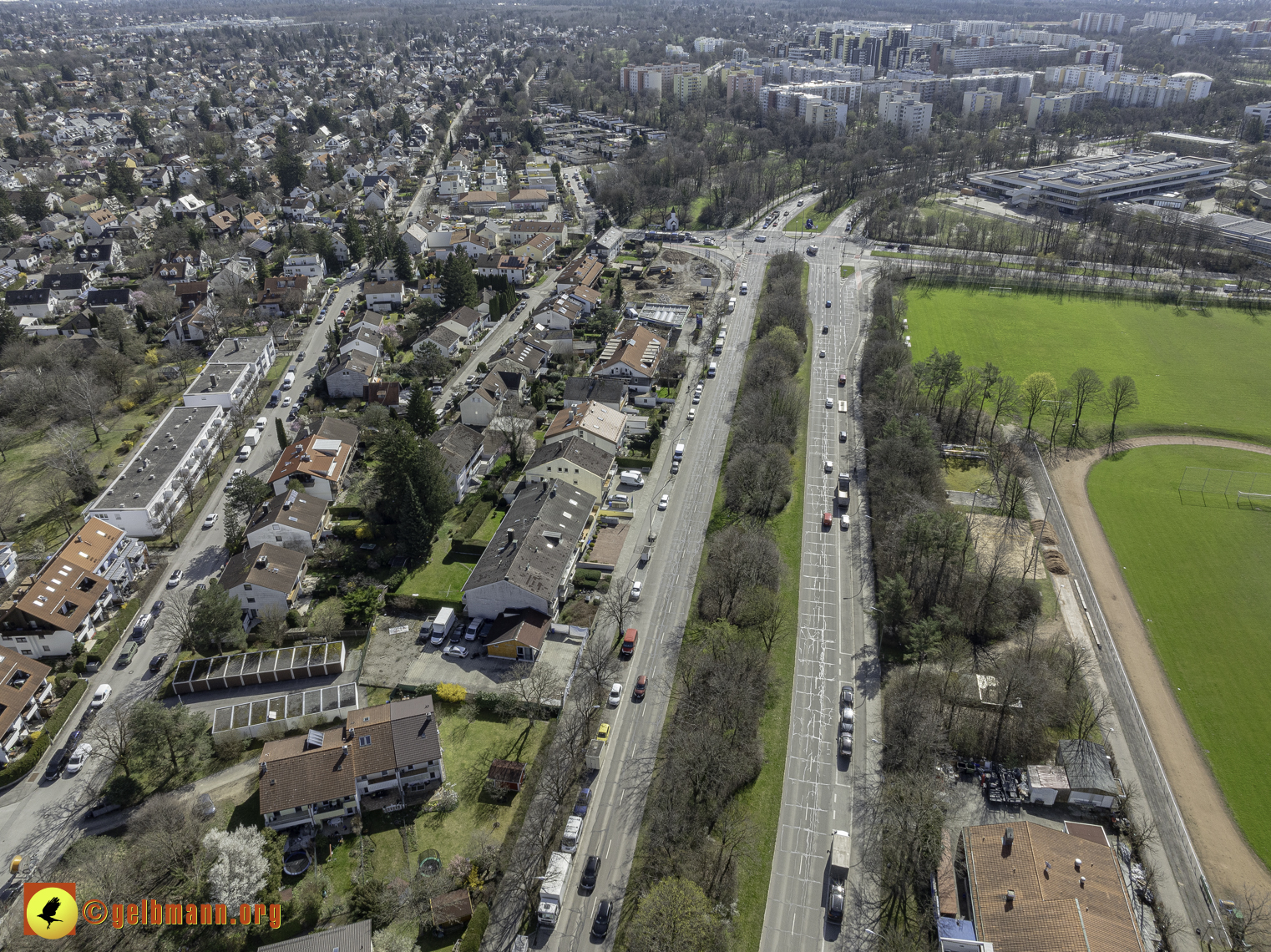 20.03.2024 - Luftbilder der Baustelle MONACO an der Heinrich-Wieland/Ecke Corinthstrasse in Neuperlach