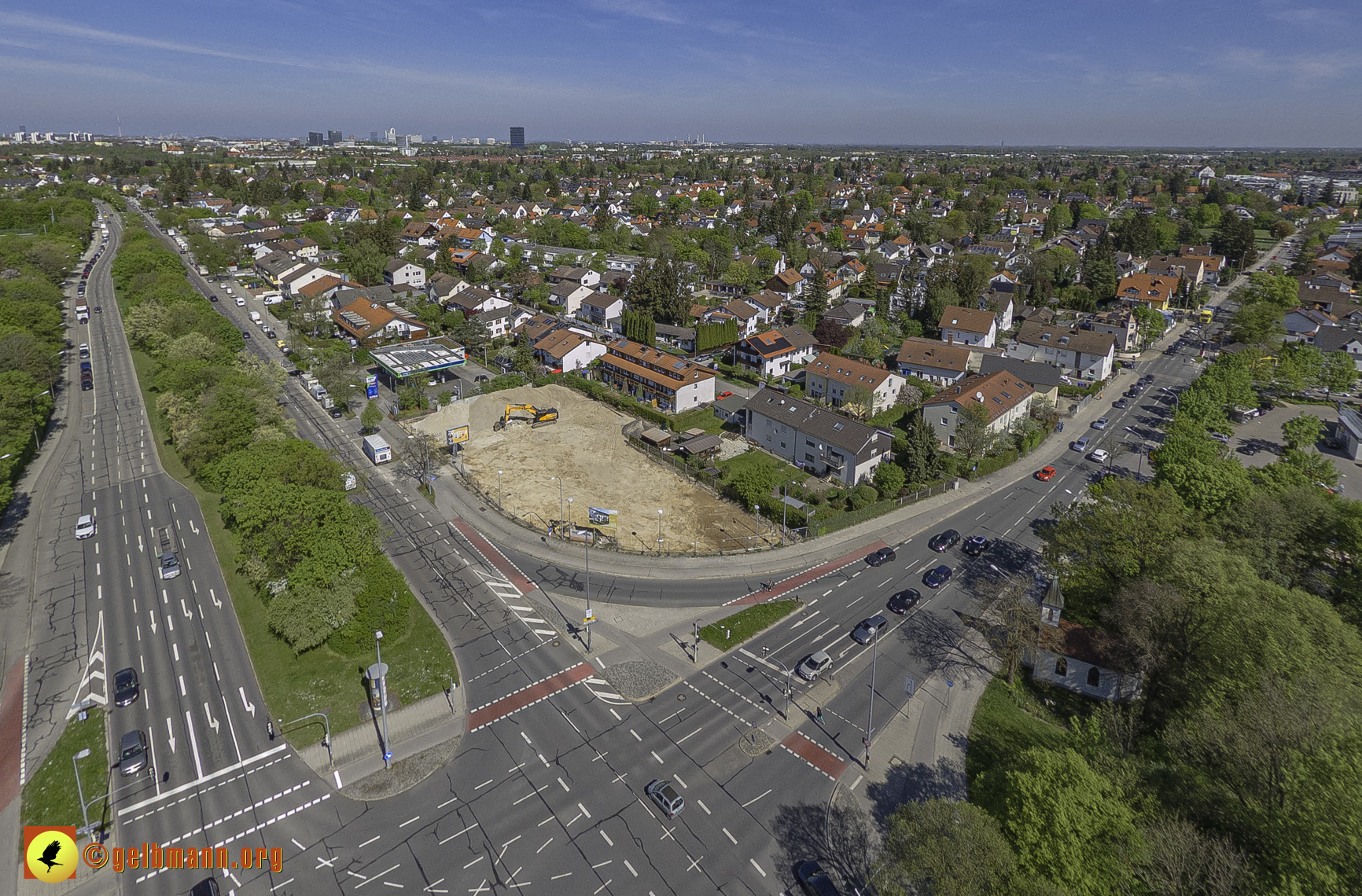 13.04.2024 - Luftbilder der Baustelle MONACO an der Heinrich-Wieland/Ecke Corinthstrasse in Neuperlach