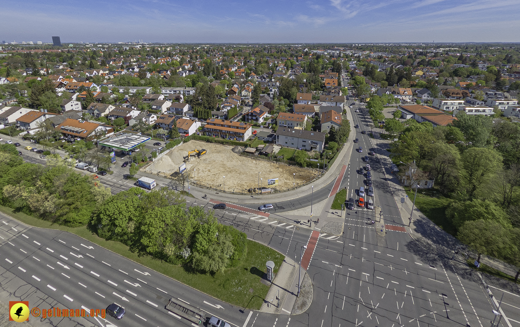 13.04.2024 - Luftbilder der Baustelle MONACO an der Heinrich-Wieland/Ecke Corinthstrasse in Neuperlach