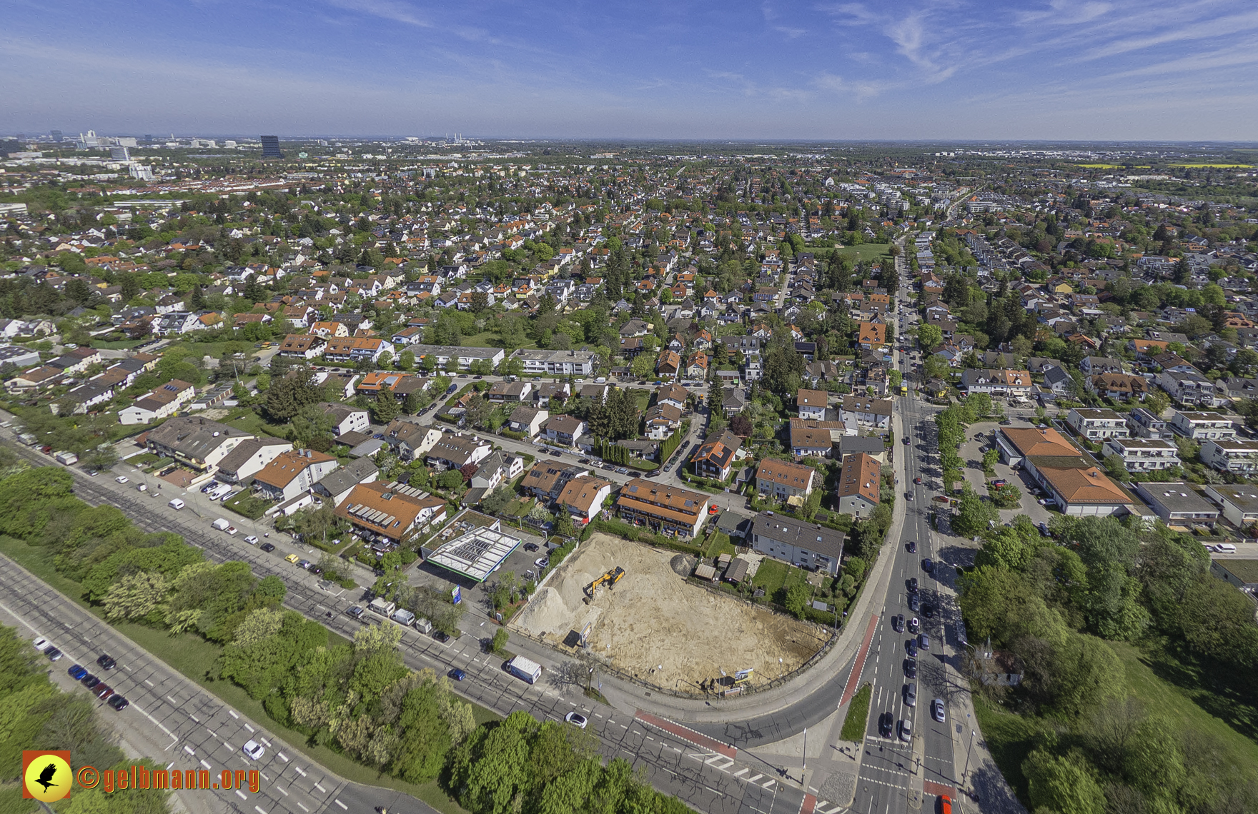 13.04.2024 - Luftbilder der Baustelle MONACO an der Heinrich-Wieland/Ecke Corinthstrasse in Neuperlach