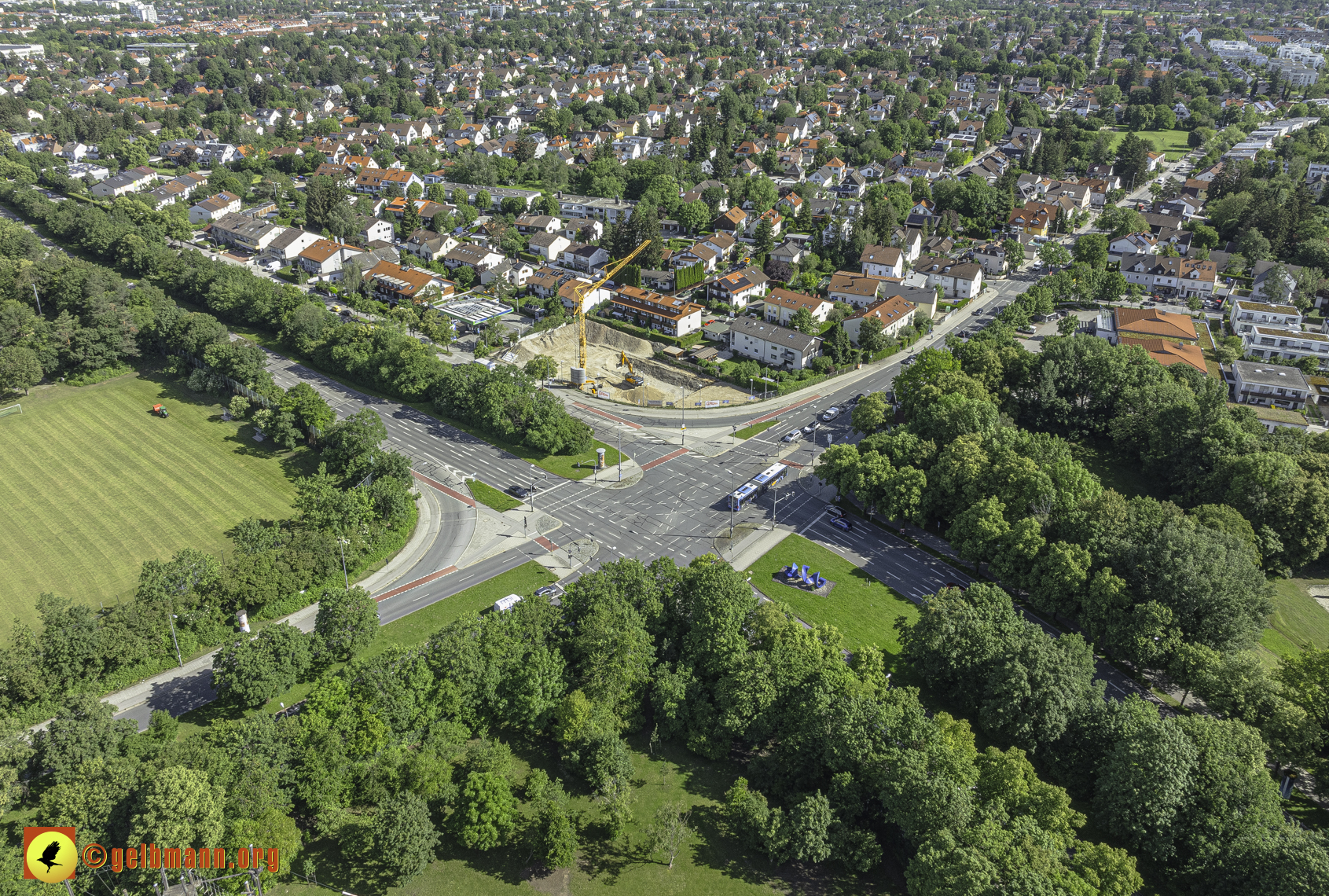 30.05.2024 - Luftbilder der Baustelle MONACO an der Heinrich-Wieland/Ecke Corinthstrasse in Neuperlach