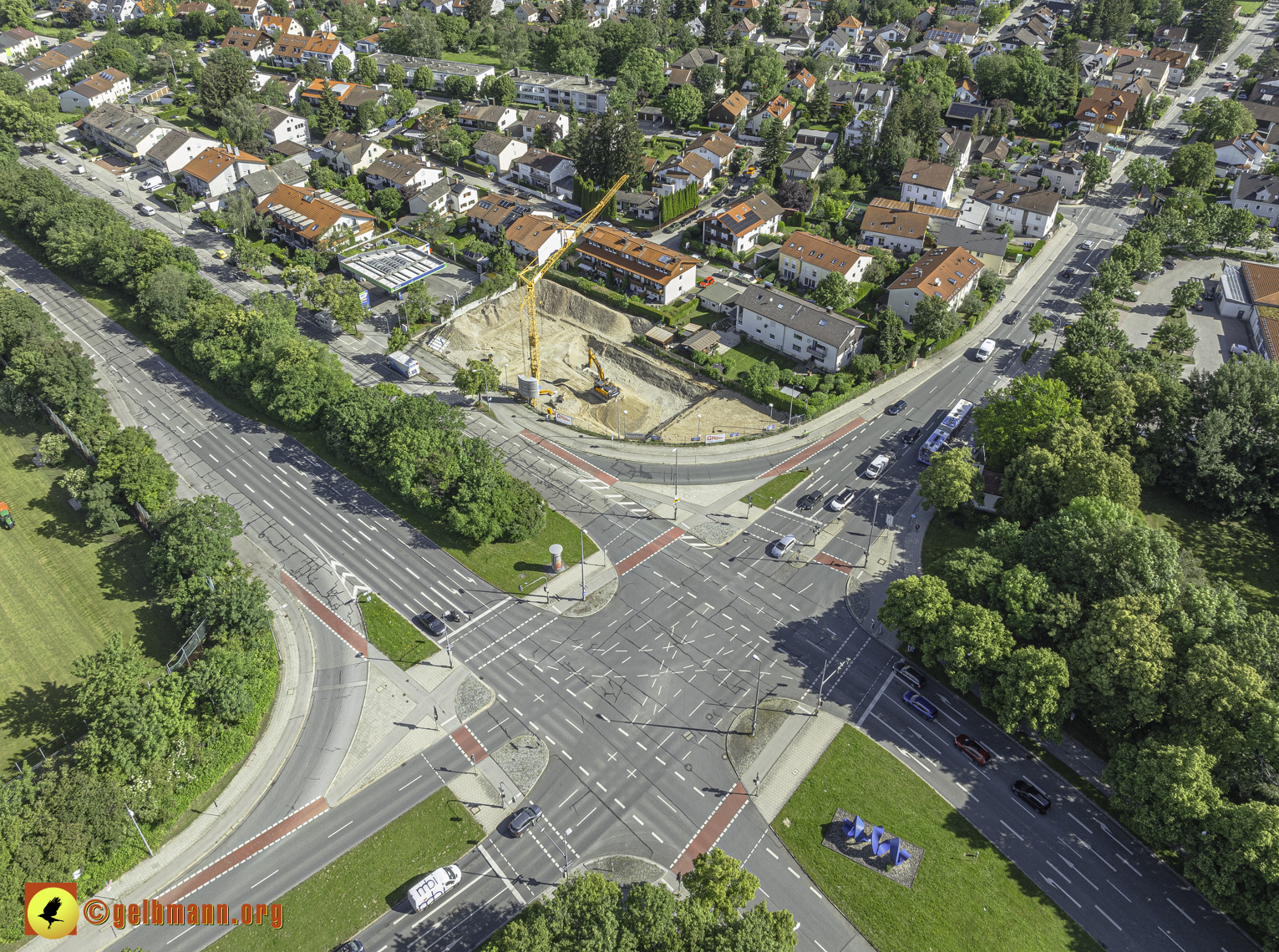 30.05.2024 - Luftbilder der Baustelle MONACO an der Heinrich-Wieland/Ecke Corinthstrasse in Neuperlach