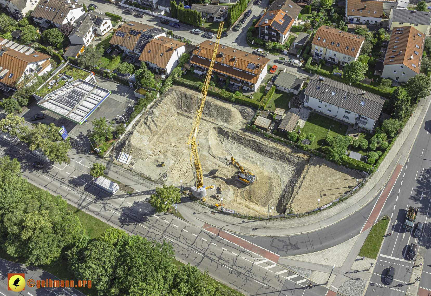 30.05.2024 - Luftbilder der Baustelle MONACO an der Heinrich-Wieland/Ecke Corinthstrasse in Neuperlach