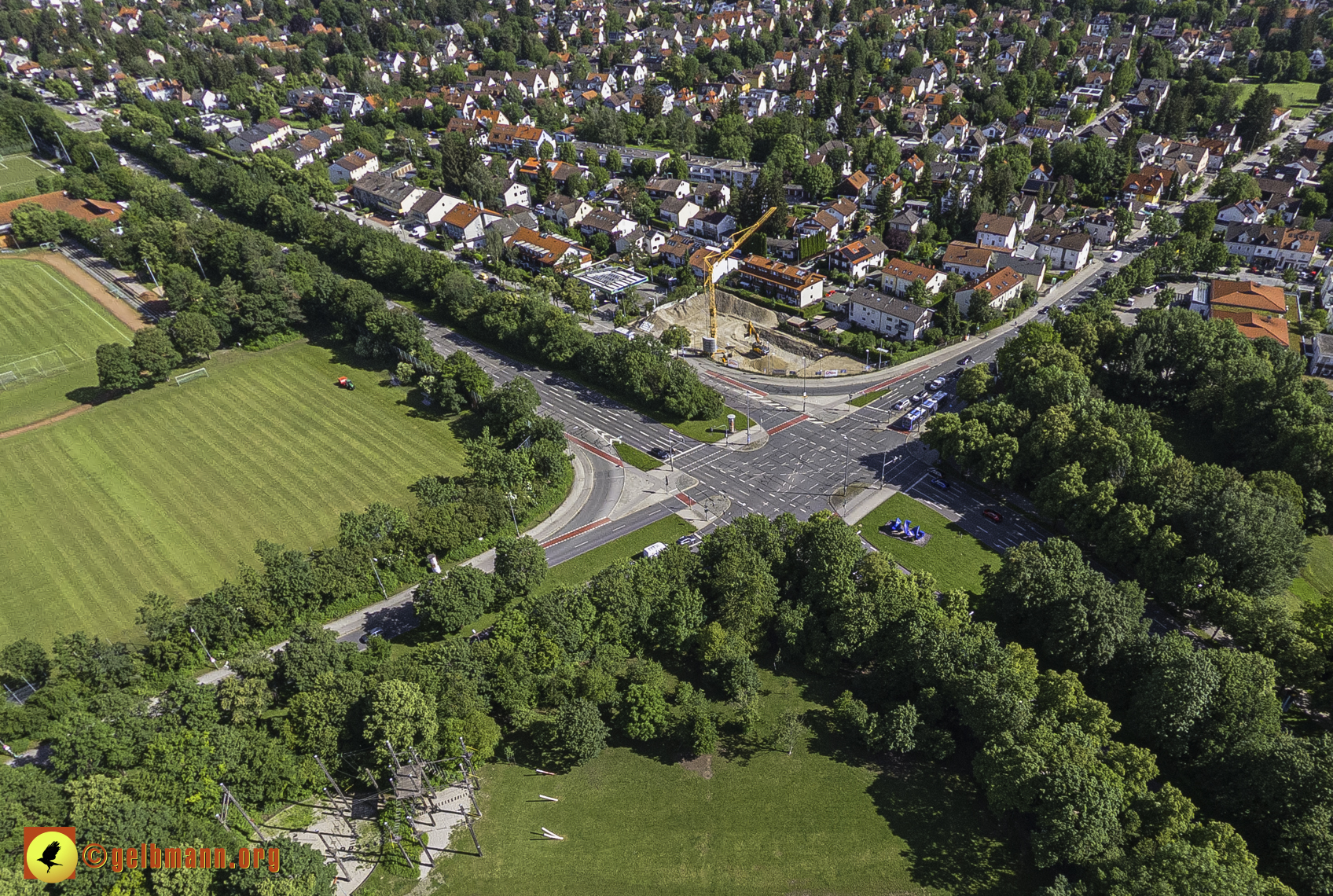 30.05.2024 - Luftbilder der Baustelle MONACO an der Heinrich-Wieland/Ecke Corinthstrasse in Neuperlach