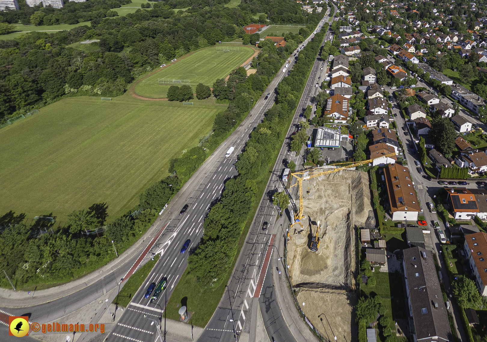 30.05.2024 - Luftbilder der Baustelle MONACO an der Heinrich-Wieland/Ecke Corinthstrasse in Neuperlach